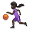 Woman Bouncing Ball- Dark Skin Tone emoji on LG